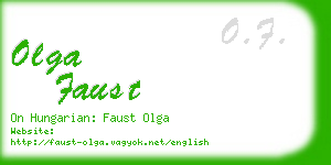 olga faust business card